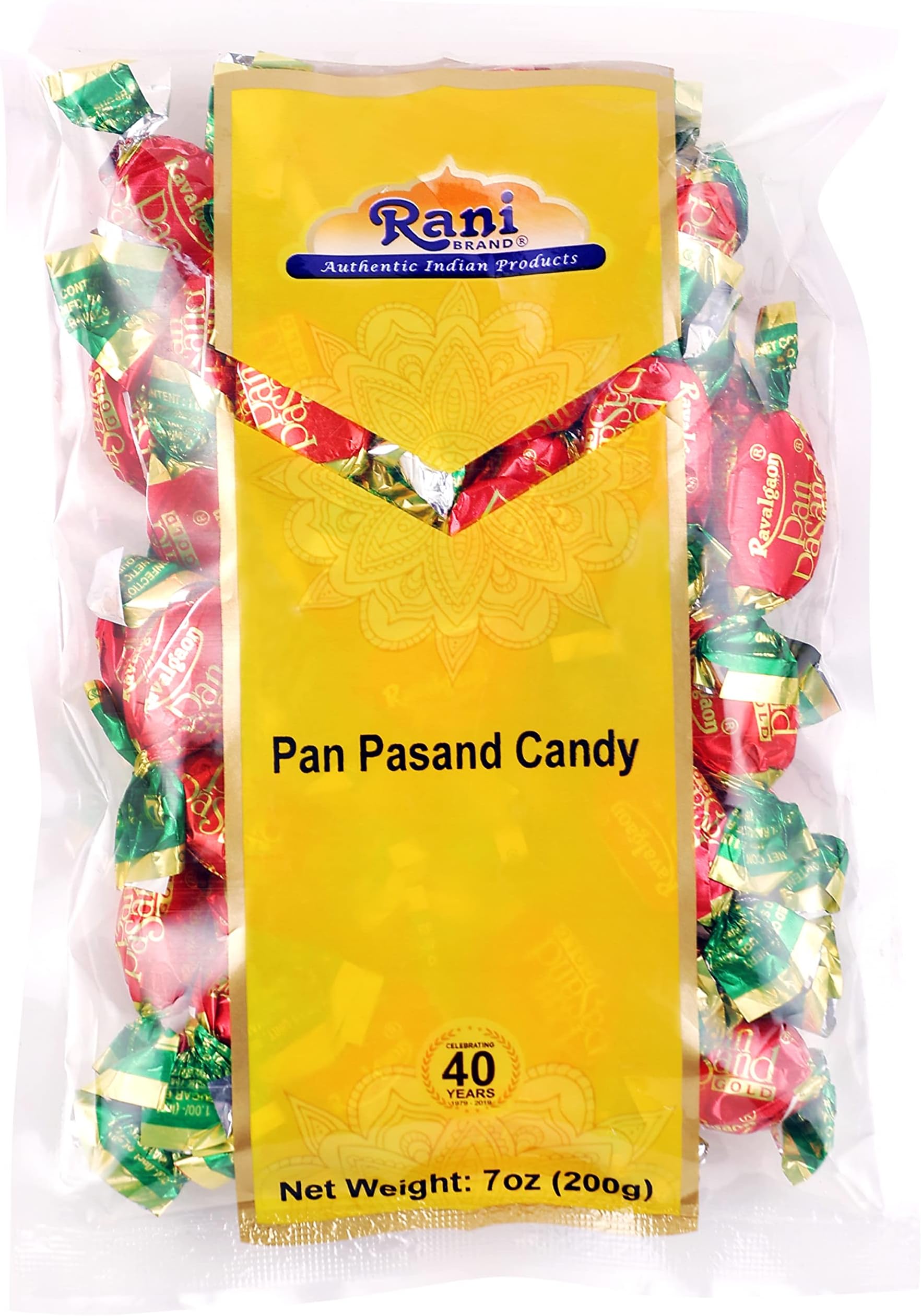 Rani Pan Pasand Candy 7oz (200g) Individually Wrapped ~ Indian Tasty Treats | Vegan | Gluten Friendly | NON-GMO | Indian Origin