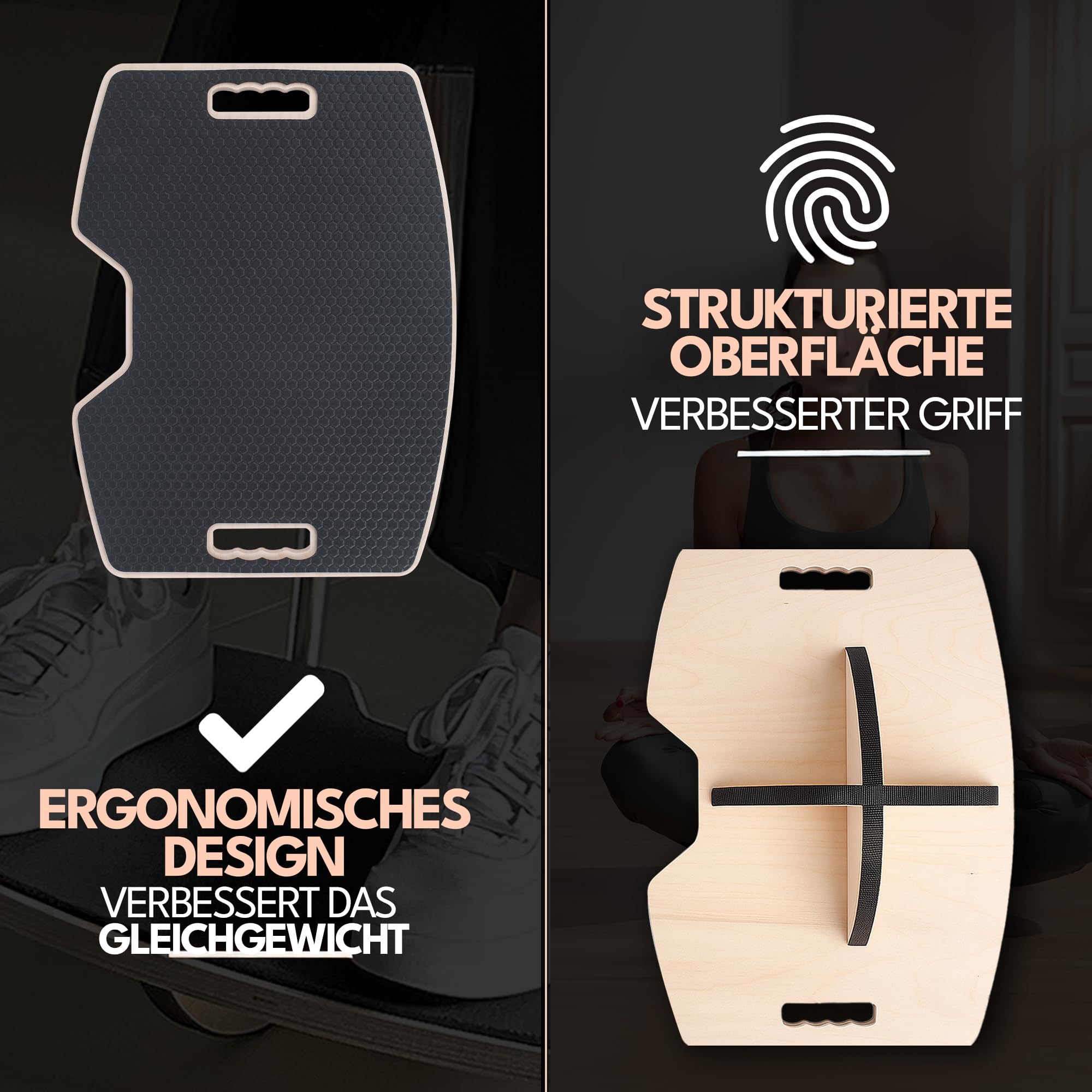 Fußstütze Schreibtisch ergonomische Fußstütze unterm Schreibtisch 4D Bewegung ultrabequeme EVA Sohle Fußablage minimalistisches und stilvolles Design ideal für Zuhause und das Büro