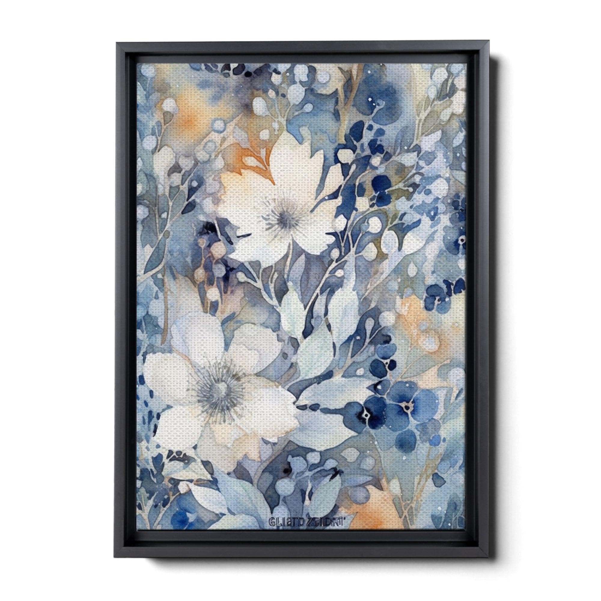 BloomFlowers Watercolor Canvas Print, Texture of Dreams, Wall Art for Living Room Bedroom Kitchen Office, Home Decor