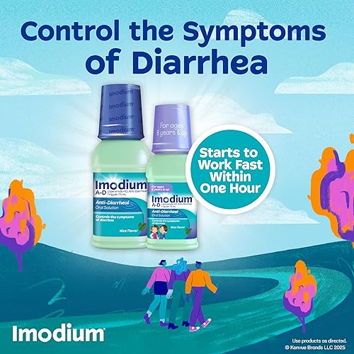 Miniatura 2 de Imodium Medicamento antidiarreico líquido A-D con clorhidrato de loperamida para ayudar a controlar los síntomas de la diarrea debido a la diarrea