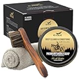 Saddle Soap for Leather – 3-Piece Saddle Soap Kit for Leather Cleaning, Boots, Tack, and Saddles – Includes Applicator and Cloth – Leather Soap and Conditioner for Leather Boots and Tack Care