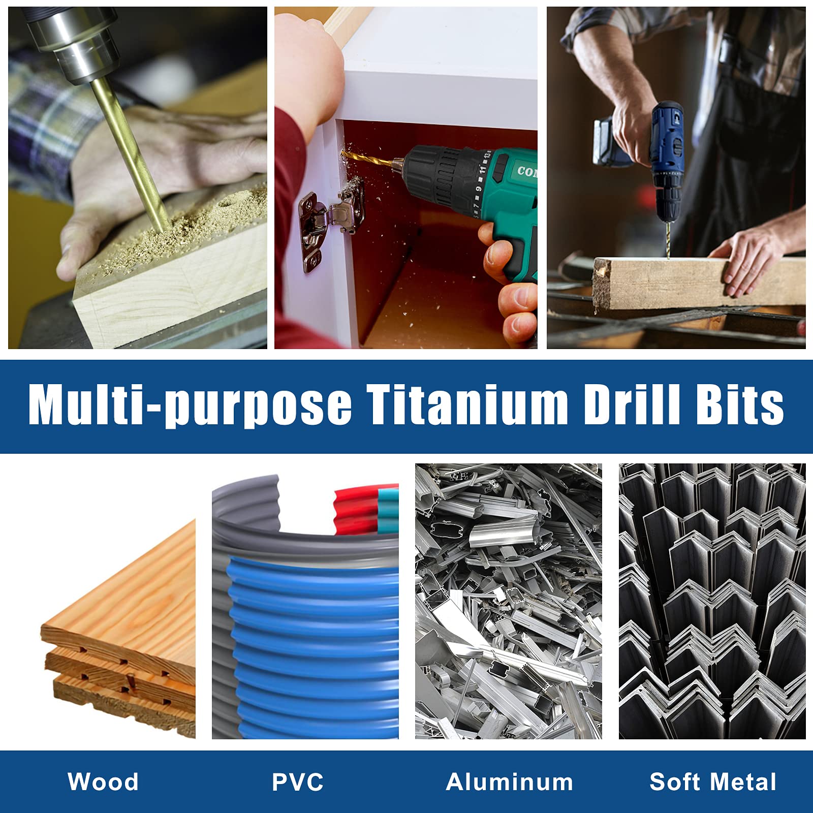 Snapklik.com : COMOWARE Titanium Impact Drill Bit Set - 30 Pcs Hex ...