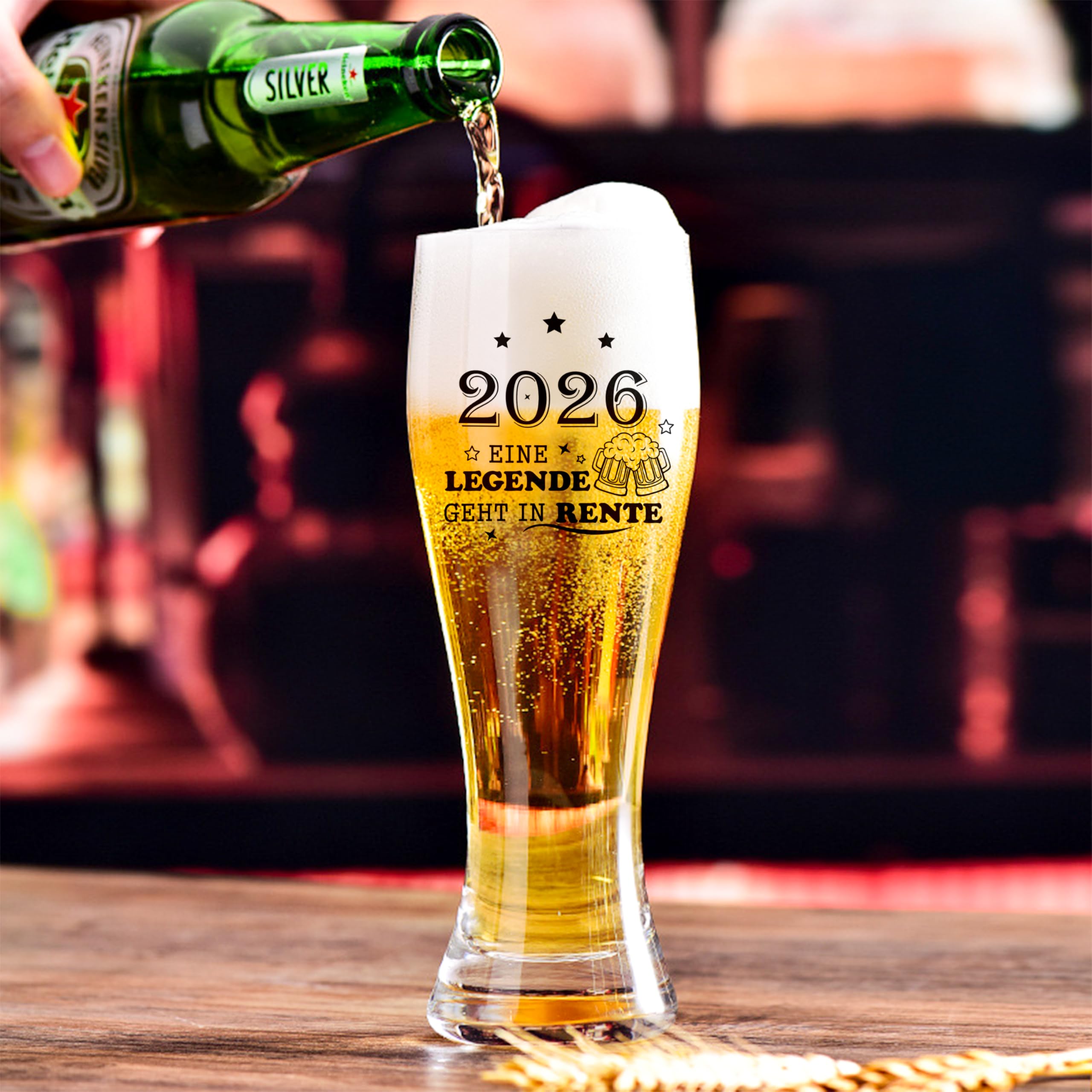Bicchiere da birra, regalo per donne e uomini, 2024, regalo di pensionamento divertente, regalo per uomo e donna, regalo di addio ai colleghi, regalo di pensione, una leggenda lascia terreno
