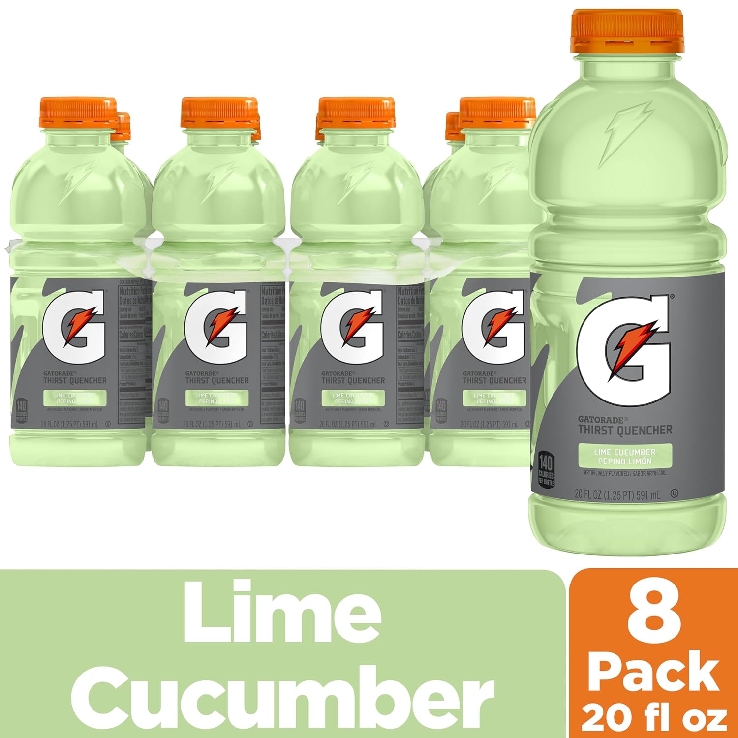 Gatorade Thirst Quencher, Lime Cucumber | 20 Fl Oz | 24 Pack