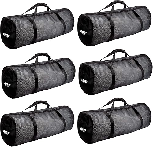 GSE Bolsa de lona grande de malla para equipos deportivos, bolsa de buceo, bolsa de lona con cremallera para equipo de buceo para equipo de