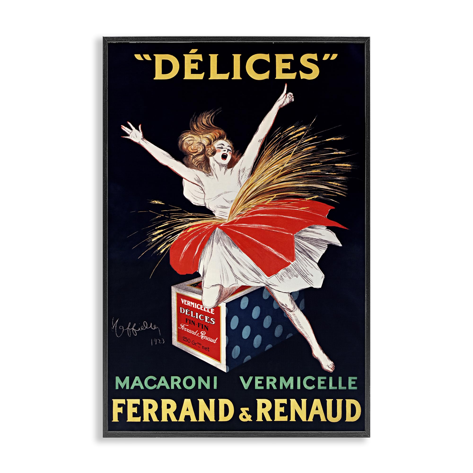 'Vintage Dancer Food Advertisement'| Framed Giclee Art