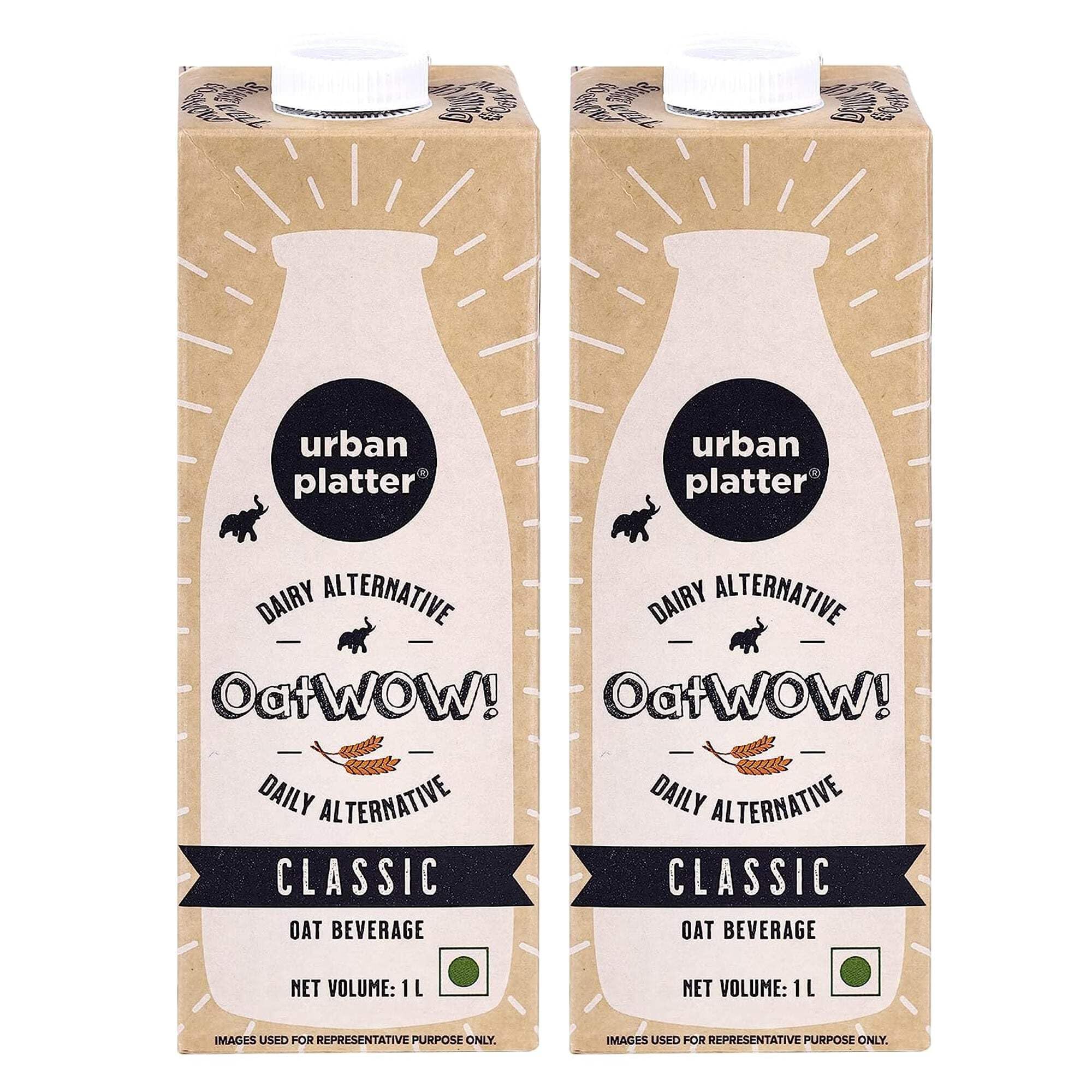 Urban Platter OatWOW Classic Oat Beverage, 1L [Pack of 2] [Plant-Based / Milk Alternative]-image-34