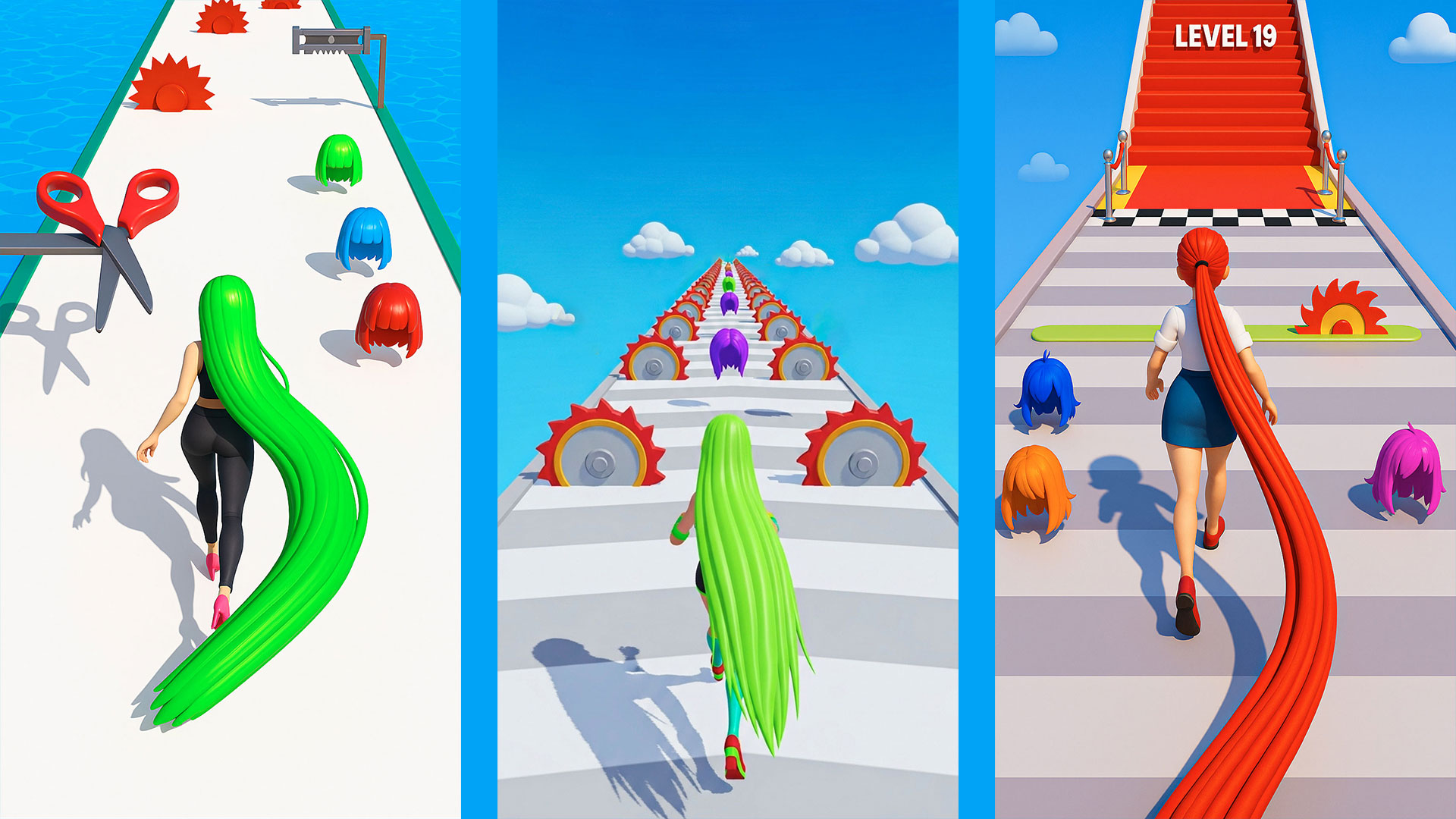 Perfect Hair Race Challenge: Fashion Girl Runner Long Hair Game ...