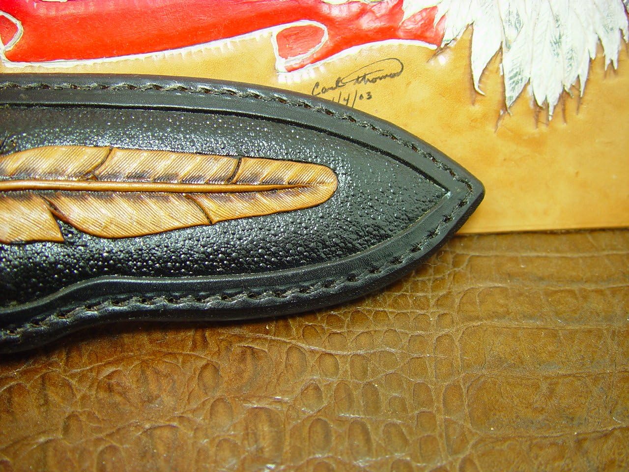 Leather Knife Sheath.