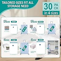 Vista 4 de Cozy Essential Travel Vacuum Storage Bags with Rechargeable Wireless Electric Pump, Space Saver Bags for Luggage, Suitcase, Carry-On, for Clothes