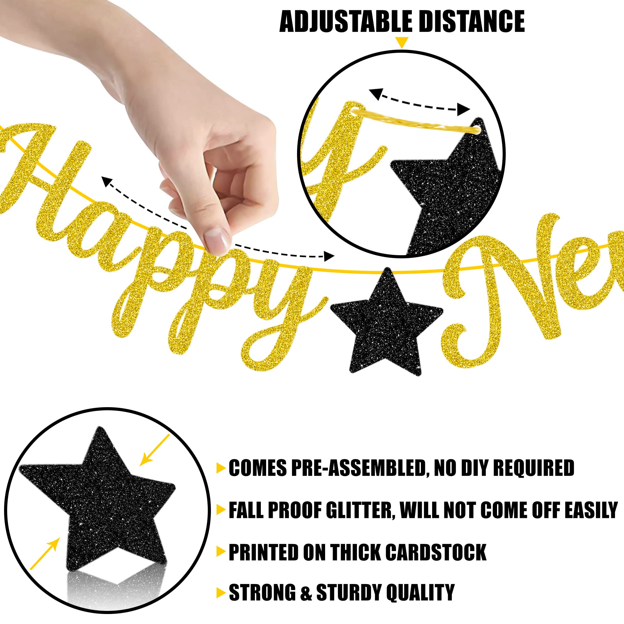 New Years Eve Party Supplies 2025 Prime KATCHON KatchOn Glitter Happy ...