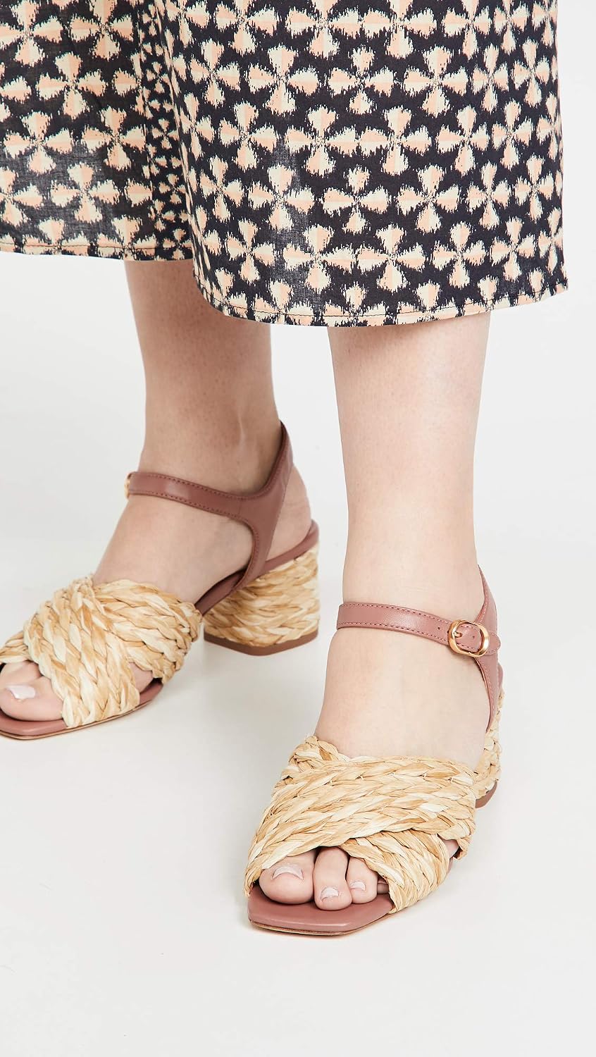 Amazon.com | Tory Burch Women's Kira Quilted 55mm Heel Sandals,  Natural/Rose Tea, Tan, Off White, 5 Medium US | Heeled Sandals