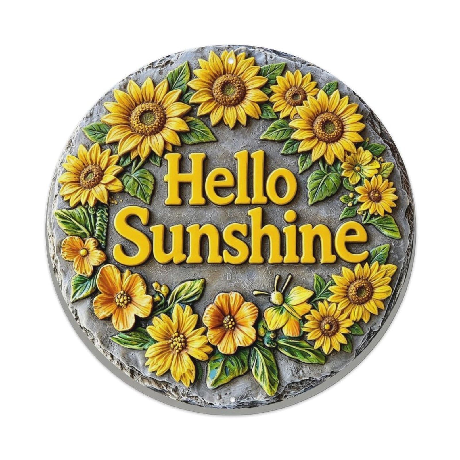 Hello Sunshine Metal Tin Sign Plaque