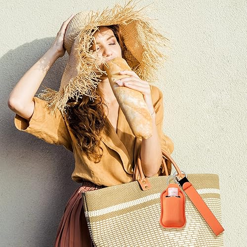 Miniatura 5 de Patelai Juego de 54 botellas de viaje vacías con soporte para llavero, contenedor de botella de viaje de 1 oz, soportes para botellas, llavero de