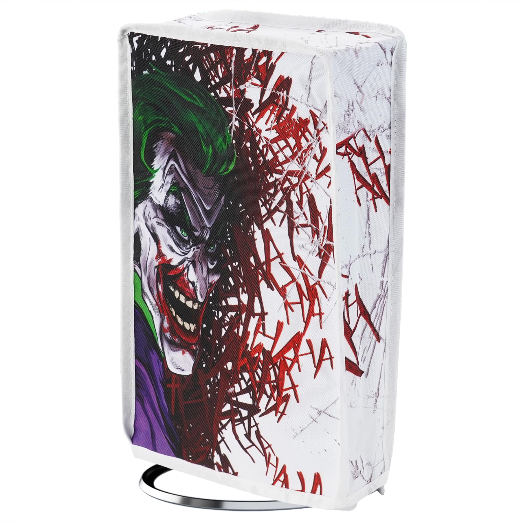 PlayVital Cover Antipolvere per ps5 Slim Digital Edition, Copertura Protettiva Impermeabile in Nylon per Console Verticale, HAHAHA
