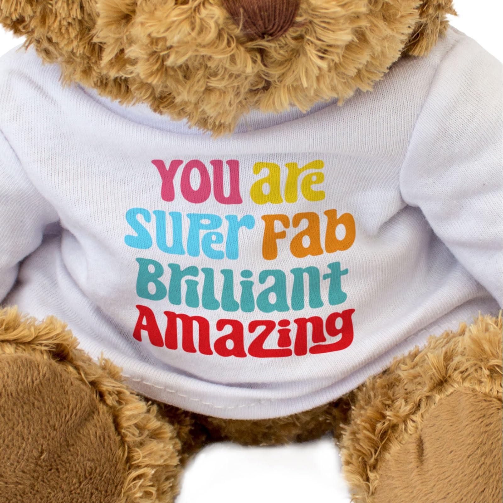 Big Red Egg YOU ARE SUPER FAB BRILLIANT AMAZING - Teddy Bear - Cute Soft Cuddly Adorable - Gift Present, Brown - Image 3