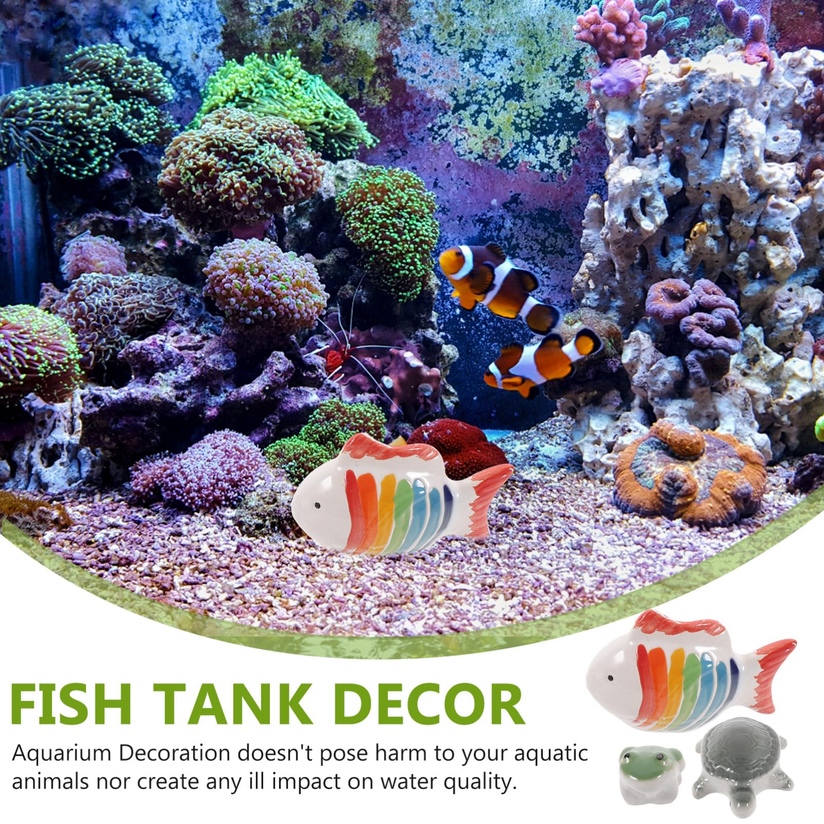 BESPORTBLE 4 Sätze Aquarium Fisch Tank Qualle Schwimmbad Künstlich Panzer Schwimmende Aquarientiere Dekorative Aquarientiere Schwimmende Dekore Für Aquarien Keramik 3 Stücke * 4