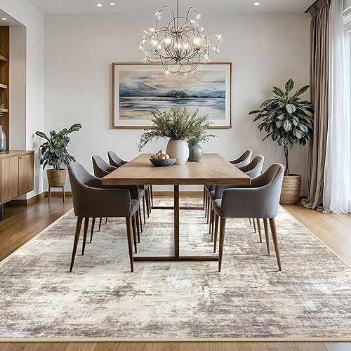 Miniatura 307 de IOHOUZE Alfombra pequeña abstracta de 2 x 3 pies, alfombra de entrada lavable para entrada interior, alfombras con respaldo de goma, alfombra Gris