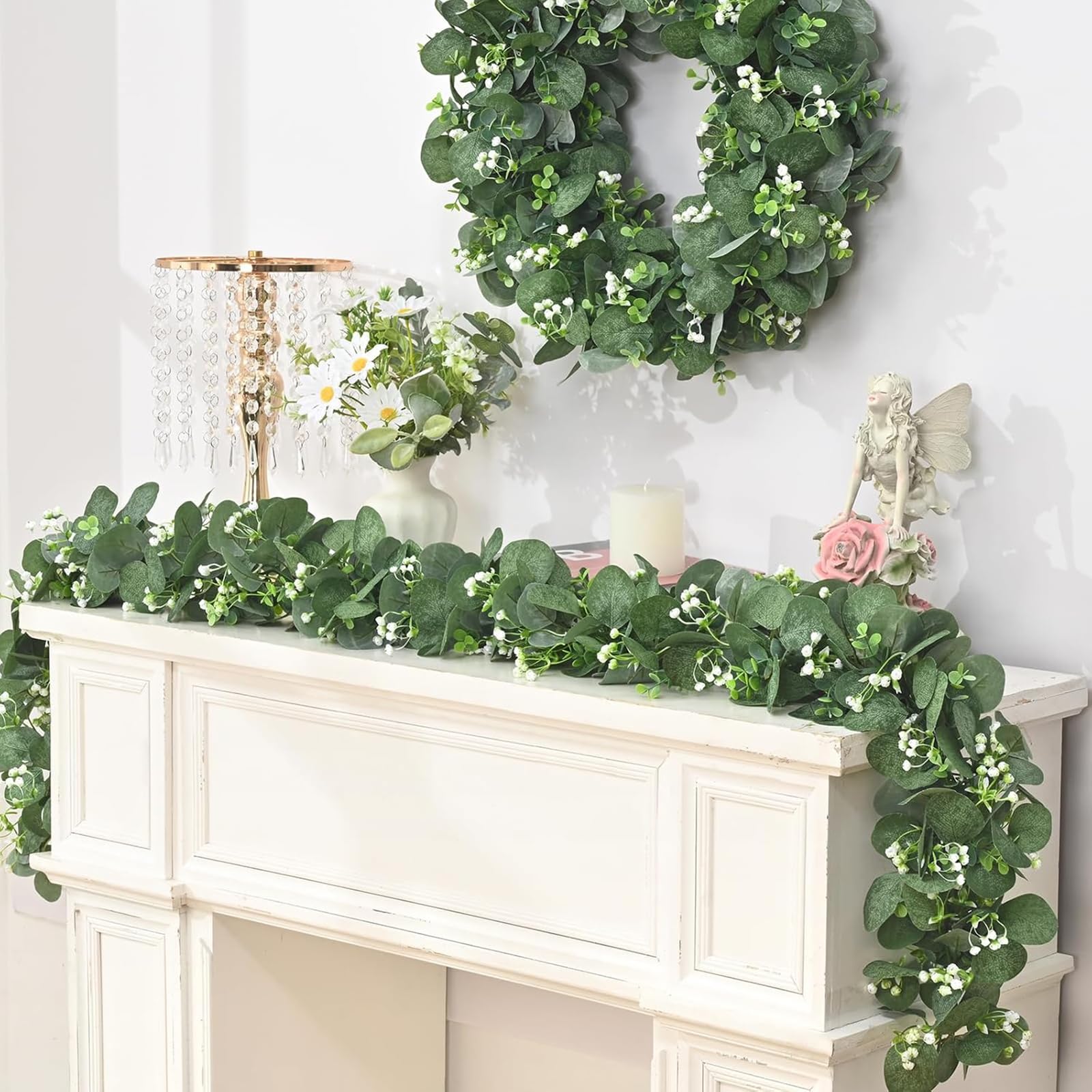 Künstliche Eukalyptus Girlande 180cm - Grüne Deko Für Hochzeit, Tisch & Wand, Wasserfest