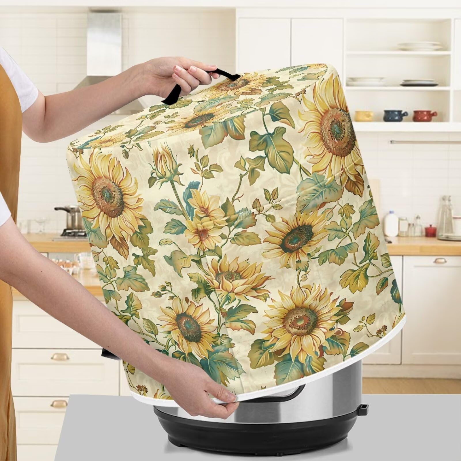 Retro Sunflowers Patterns 3-Quart Air Fryer Dust Cover