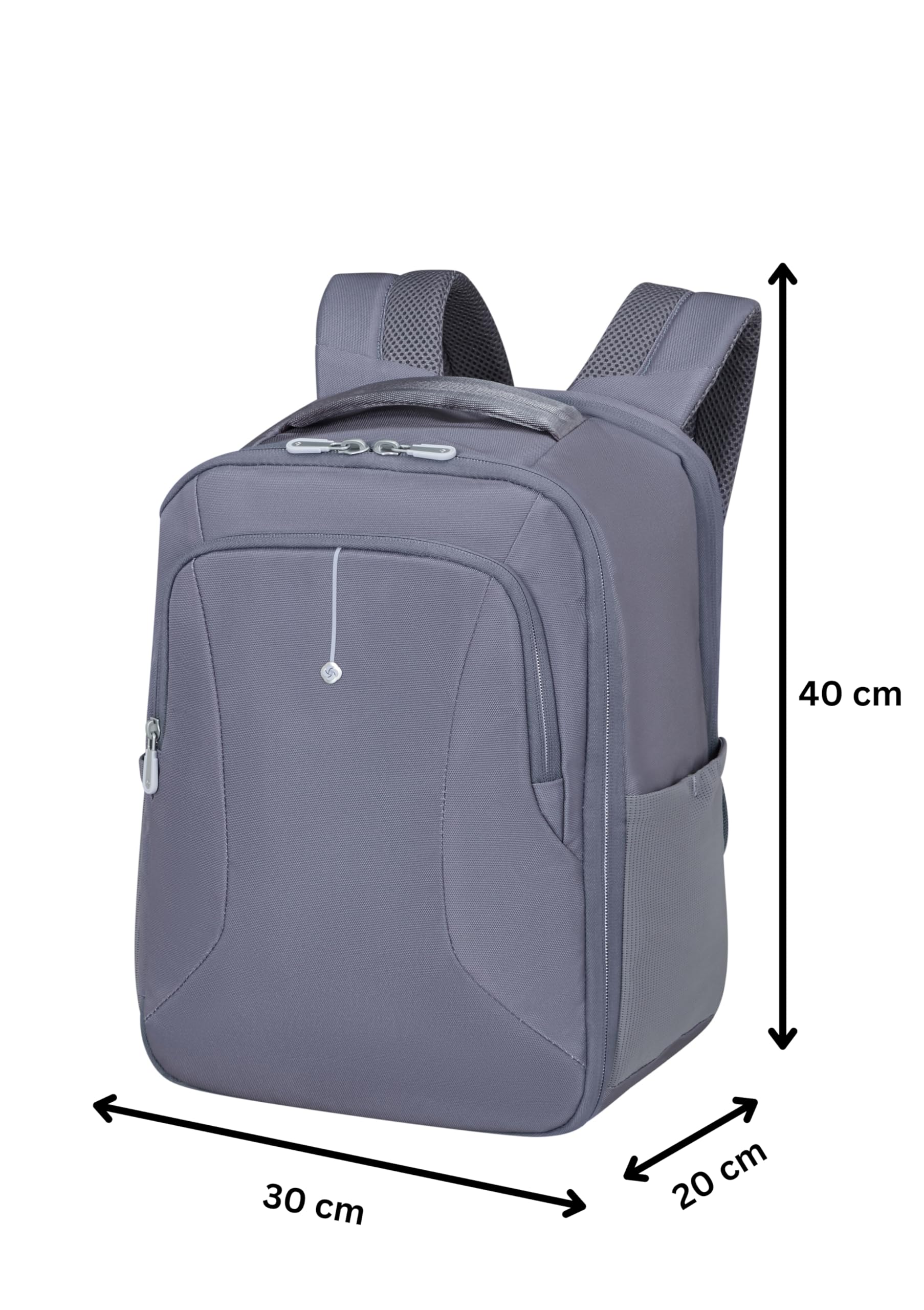Samsonite Guardit Classy 2.0, Damski Plecak Kabinowy, 40 x 30 x 20 cm, Underseat Bagaz Podreczny do Ryanair, Wizz Air & Vueling, Kieszen na Laptopa 15.6", Niebieski (Storm Blue)