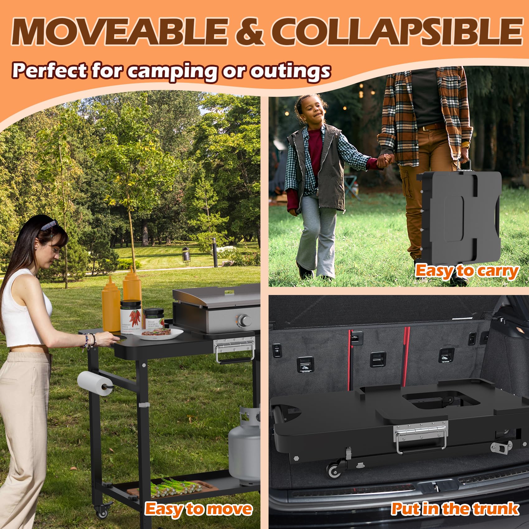 MOASKER Suporte portátil para churrasqueira Ninja Woodfire OG900