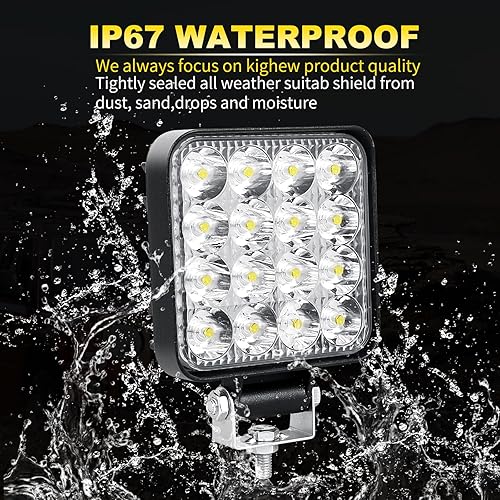 Miniatura 2 de RIGIDON 4 mini luces antiniebla LED de 48 W, luz LED de trabajo de 4 pulgadas, barra de luz LED todoterreno para camión, barco, camioneta, ATV, UTV,