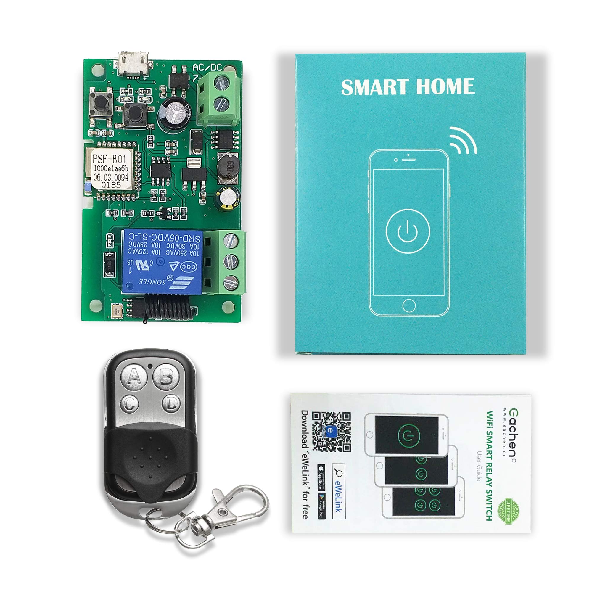 CENTRALINA RELè WIFI INTERNET INTERRUTTORE PULSANTE A 4 CANALI 5V 12v 24v 220v 10a Sonoff 4ch Pro - Foto 2