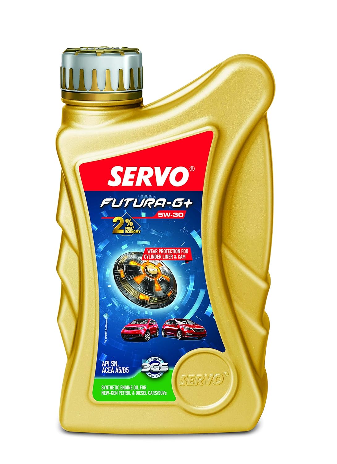 SERVO 5W30 Futura G Plus Synthetic Engine Oil, Gen Petrol and Diesel Car/SUVs (1LTR) Amazon