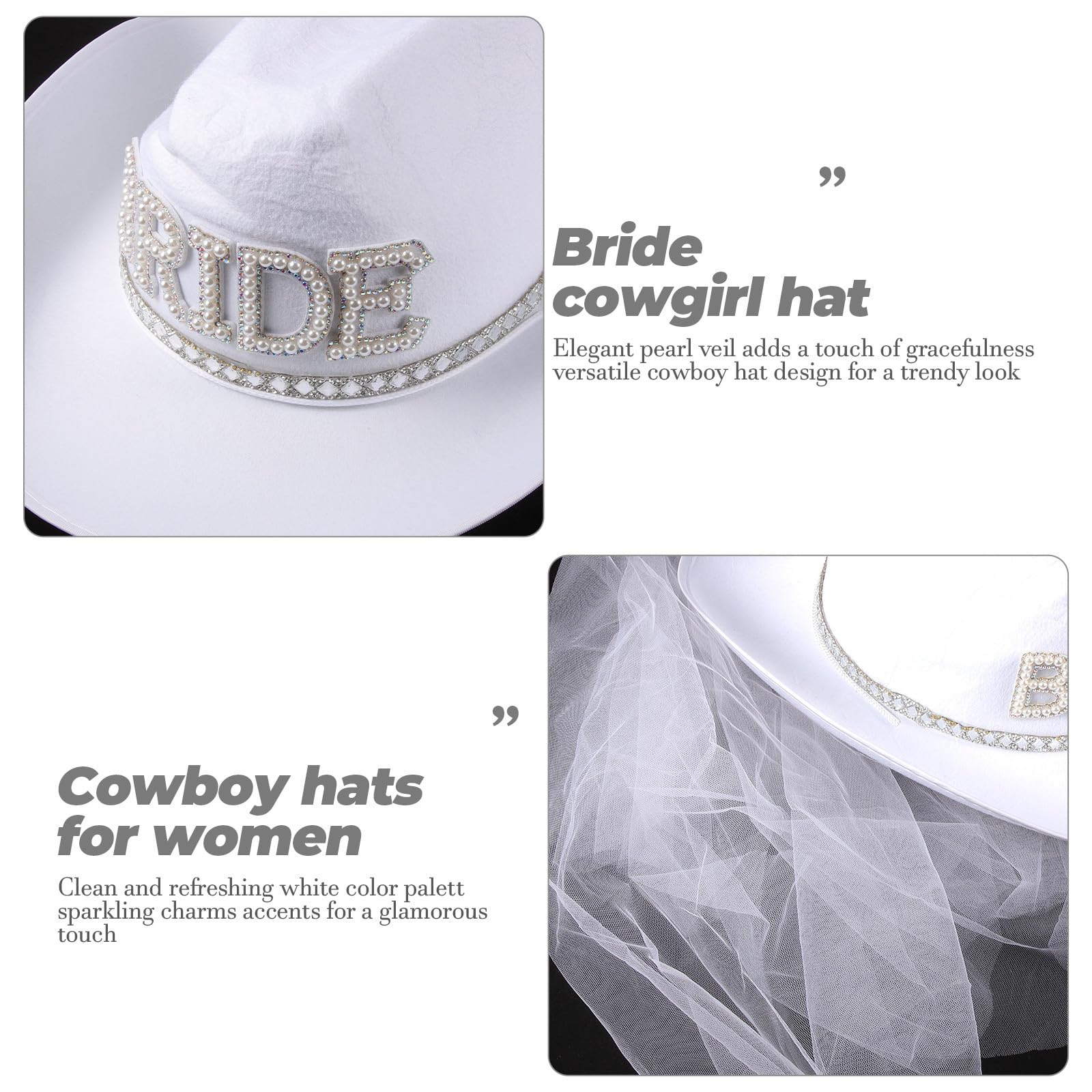 Sombrero de Novia Blanco con Velo para Mujer, Diseño Versátil de Tela Elegante y Chic para Bodas y Despedidas de Soltera