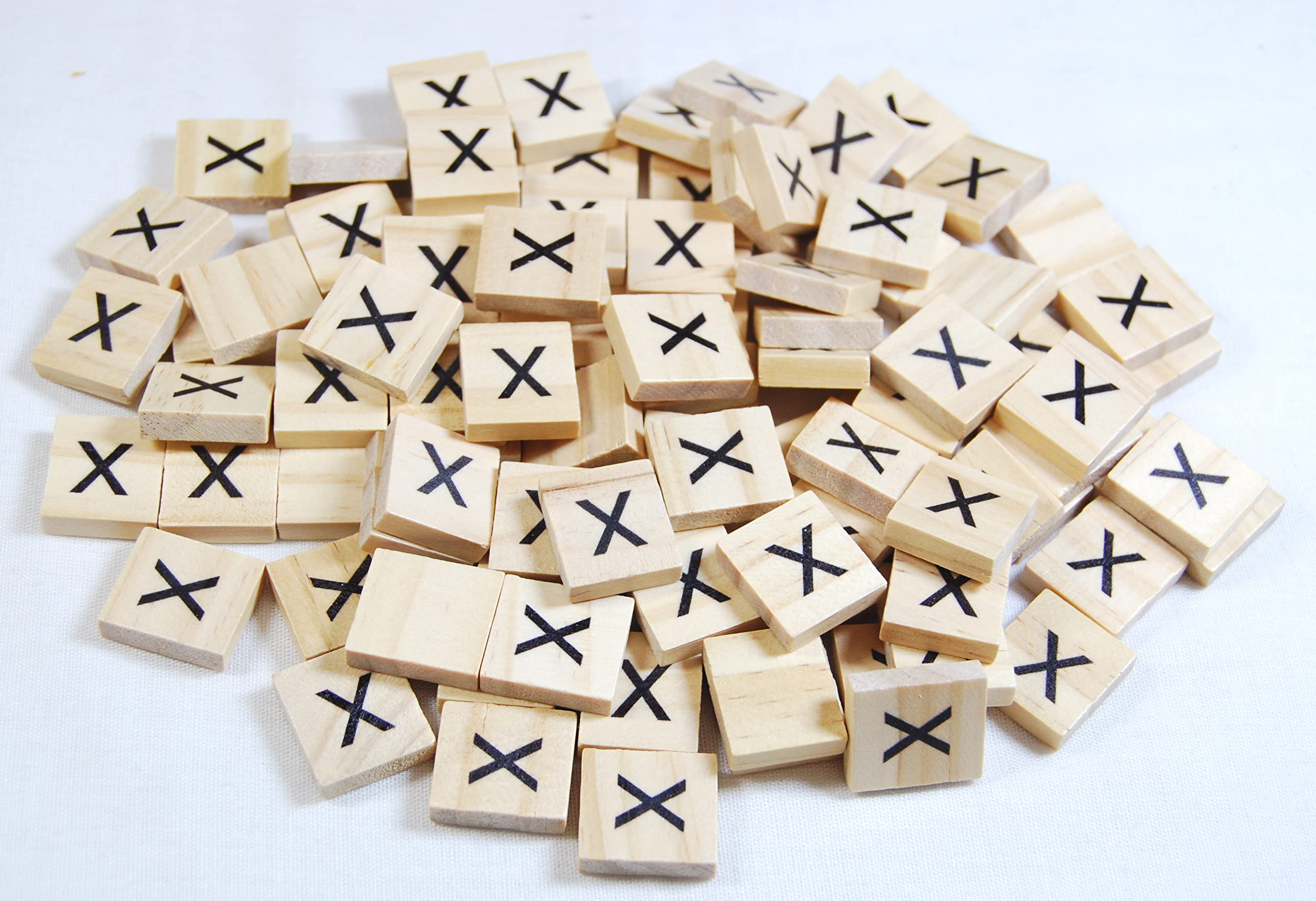 celloexpress Scrabble Wooden Tiles Same Letter Without Number Value, 18.1mm x 20mm x 5.2mm For Crafting and Scrapbooking