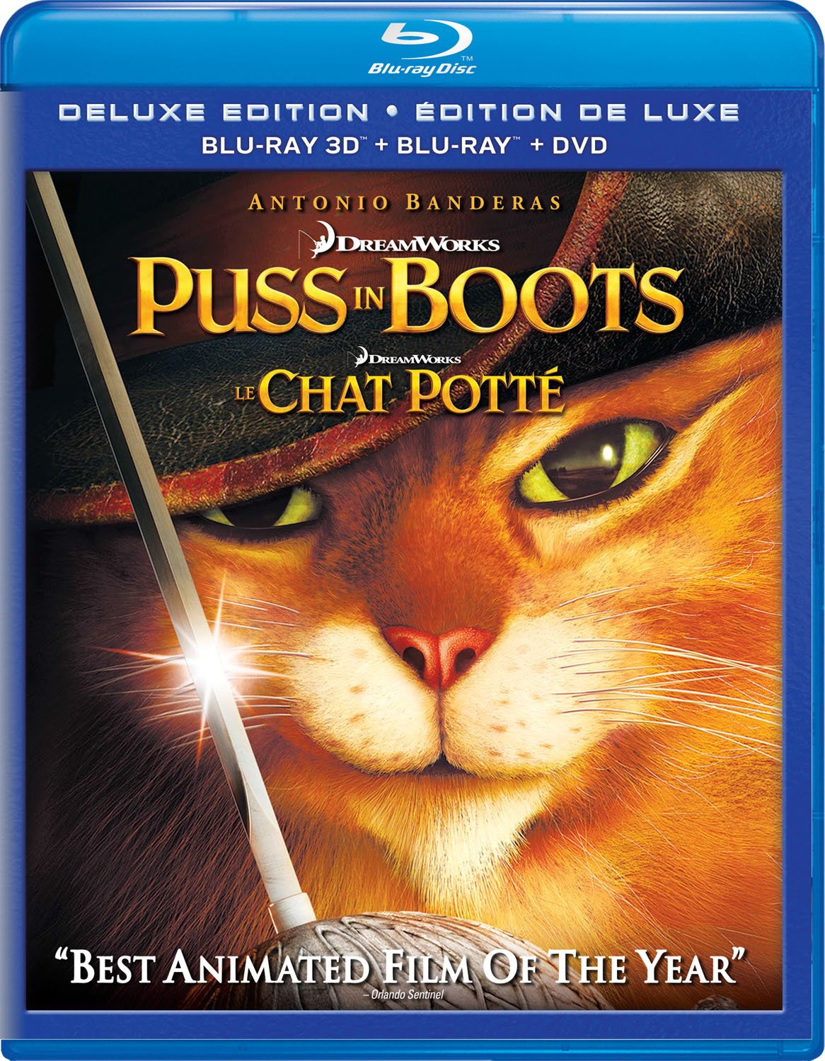 Puss in Boots - Le chat potté [Blu-ray 3D + Blu-ray + DVD + Digital Copy] [Blu-ray]