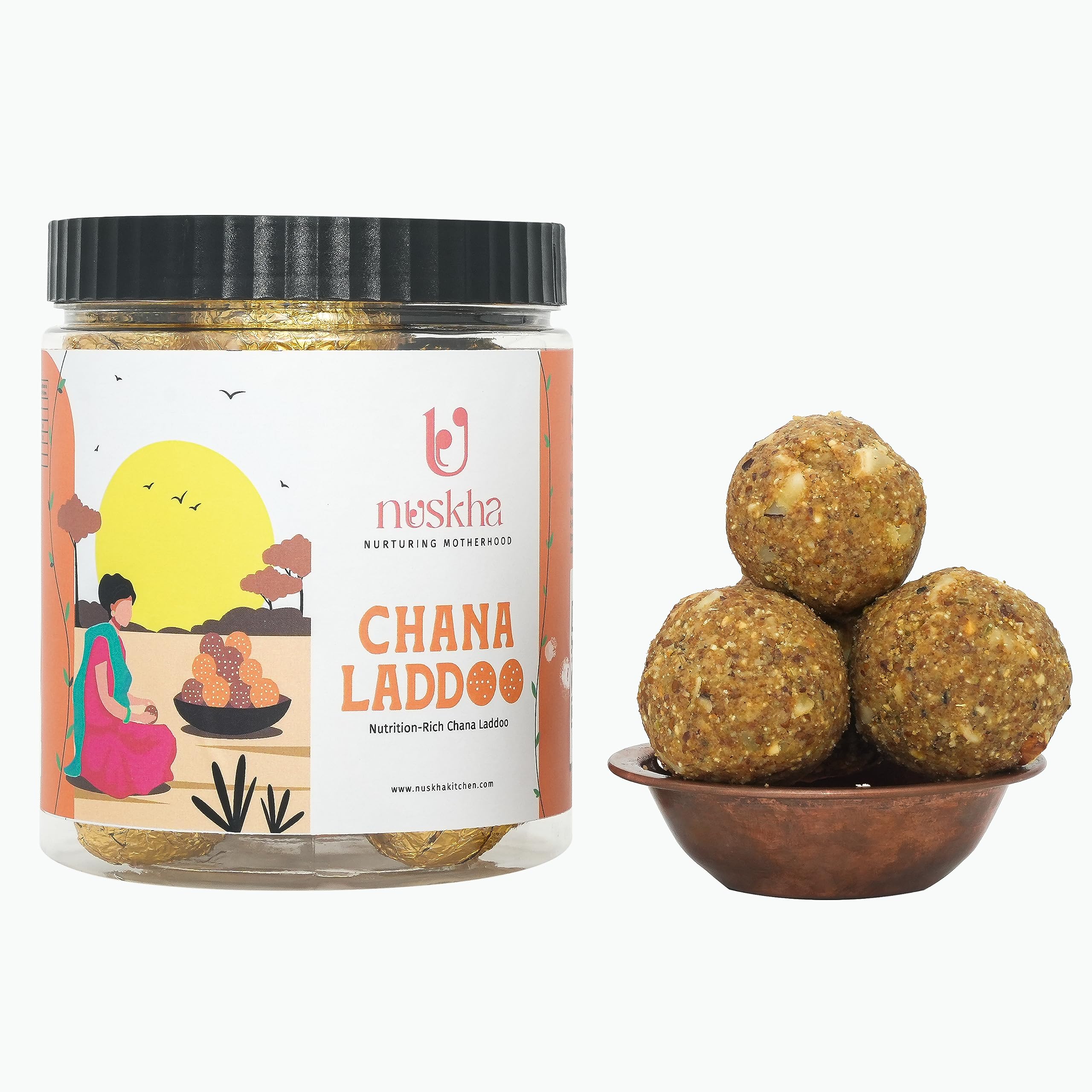 Nuskha- Chana Laddoo| Healthy Ladu | Jappe ke Laddu | Pregnancy channa laddu | Made with Pure Desi Ghee | Gluten-Free | Healthy laddo | Homemade Goodness | 400 Gms (B0CFLMNH49) Amazon Price History, Amazon Price Tracker