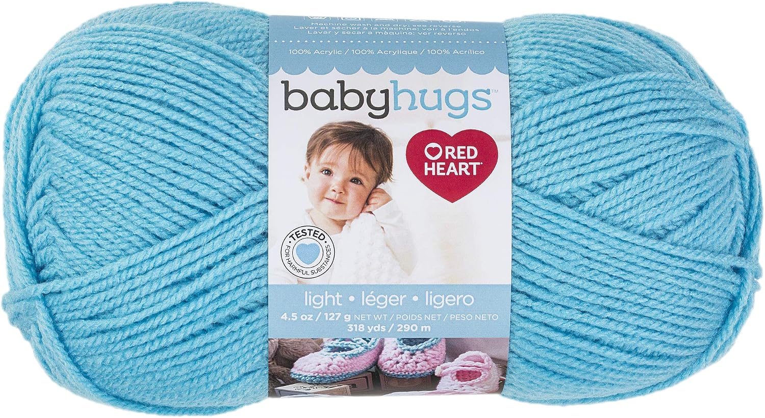 RED HEART Baby Hugs Light Yarn, Happy