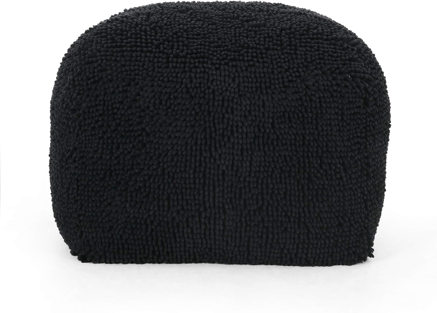 Christopher Knight Home Moloney Round Pouf - Microfiber Chenille - Charcoal