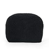 Christopher Knight Home Moloney Round Pouf - Microfiber Chenille - Charcoal