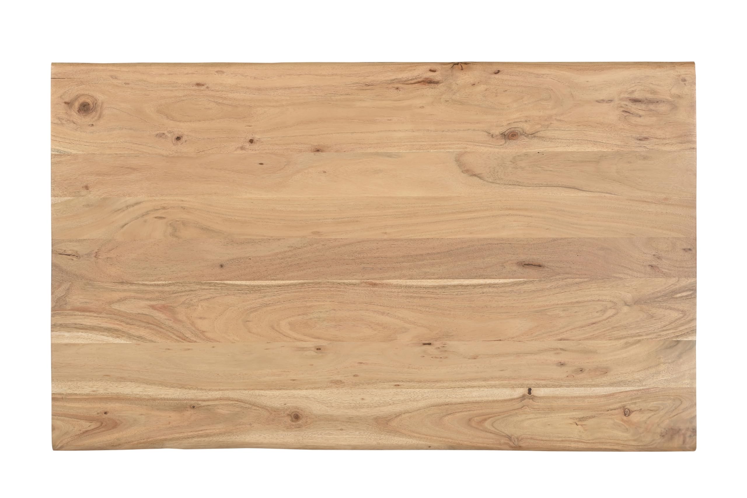 SAM Tischplatte Brasileiro | 120 x 70 cm | Akazienholz massiv | Farbe: Natur | echte Baumkante | Pflegeleichte DIY Holzplatte | geeignet für Esstische/Couchtische/Bistrotische