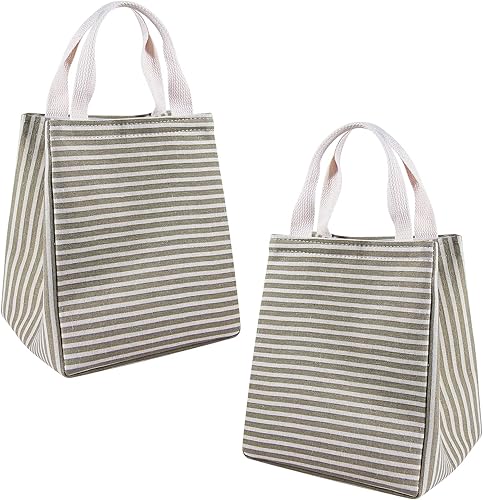 Daixers Paquete de 2 loncheras aisladas para mujeres y hombres, bolsas reutilizables para el almuerzo para adultos, para el trabajo o los viajes