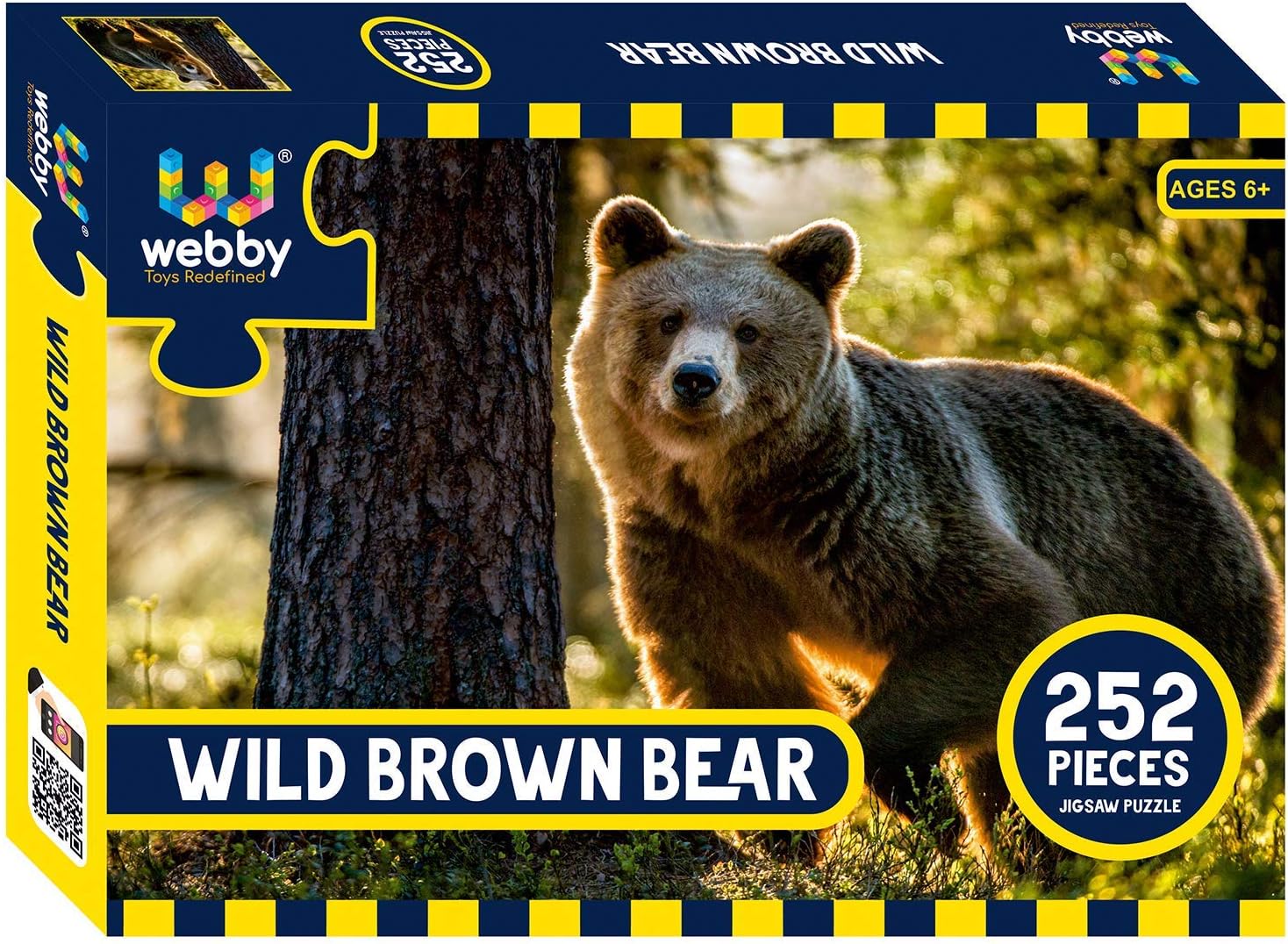 Webby Wild Brown Bear Jigsaw Puzzle, 252 Pieces