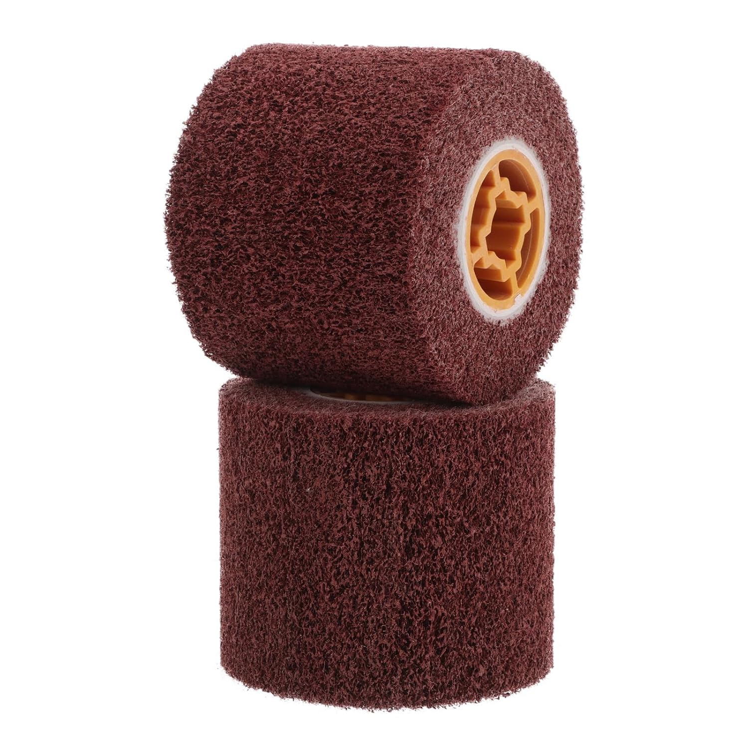 Alasum 2pcs 120x100mm Stainless Steel Wire Drawing Wheel Buffing Drum for Metal Surface Treatment Polishing Burnishing Wheel Compatible with Handheld Drill and Angle Grinder