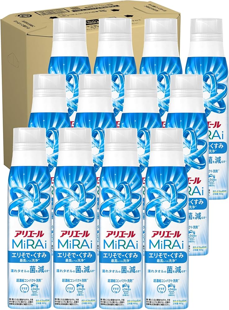 Amazon | アリエール 洗濯洗剤 MiRAi 超濃縮コンパクト洗剤* エリそで