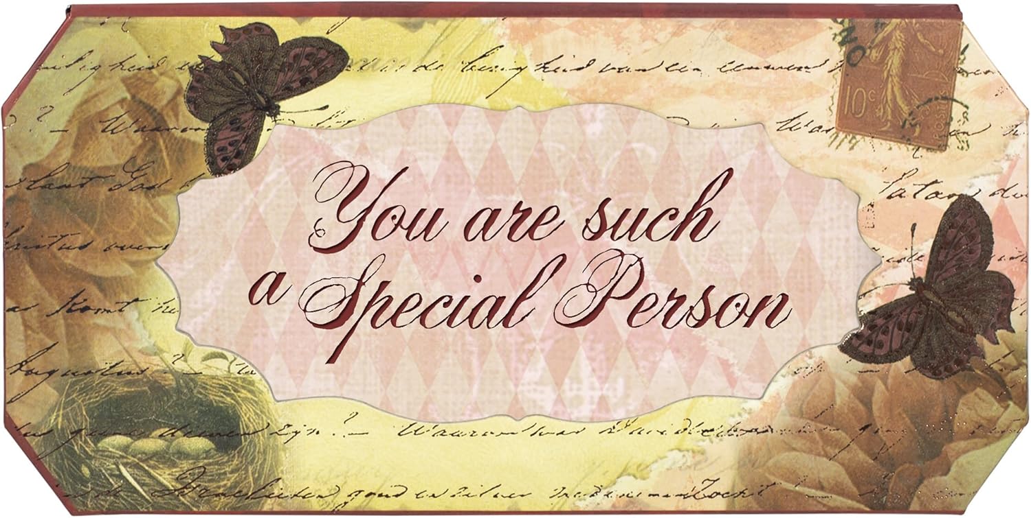 Special Person Belle Papier Petite Musical Jewelry Box with Vintage Finish Plays Wonderful World