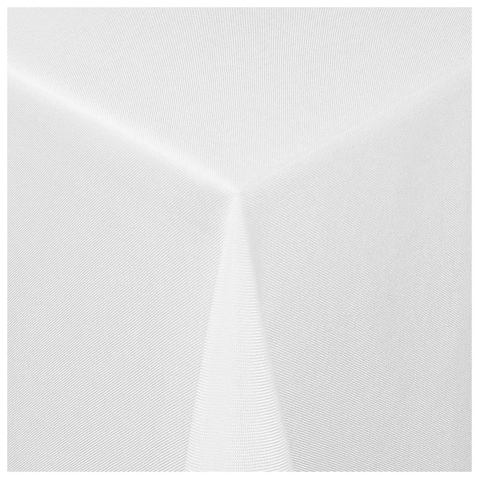 Tischdecke Damast Maßanfertigung im Leinen-Design in Weiss eckig 110x240 cm, weitere Farben und Größen wählbar