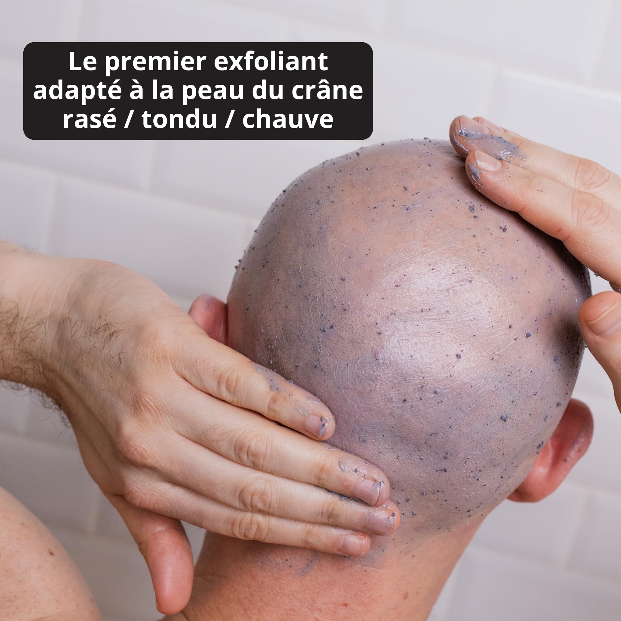 Masque Exfoliant Doux et Purifiant BOTAK Crâne Rasé et Chauve, Français | 99% d’origine naturelle, Vegan, Absorbe l’excès de sébum, limite boutons et poils incarnés, Régulateur de pH et microbiote