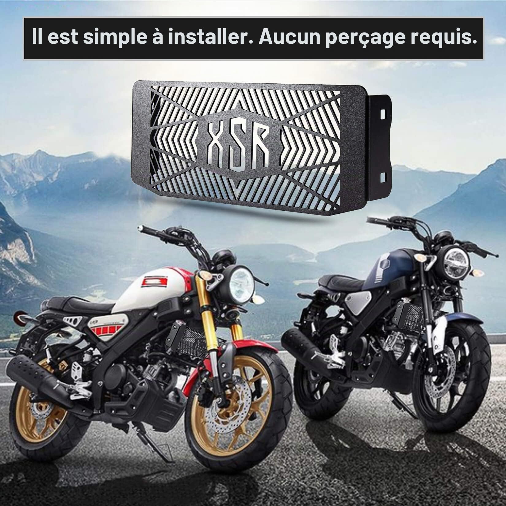 Protection de Radiateur de Moto pour Yamaha XSR-125 XSR-155 2019 2020 2021 2022 2023, PSLER Grille de Protection du Réservoir D'eau et du Filet de Protection de la Grille