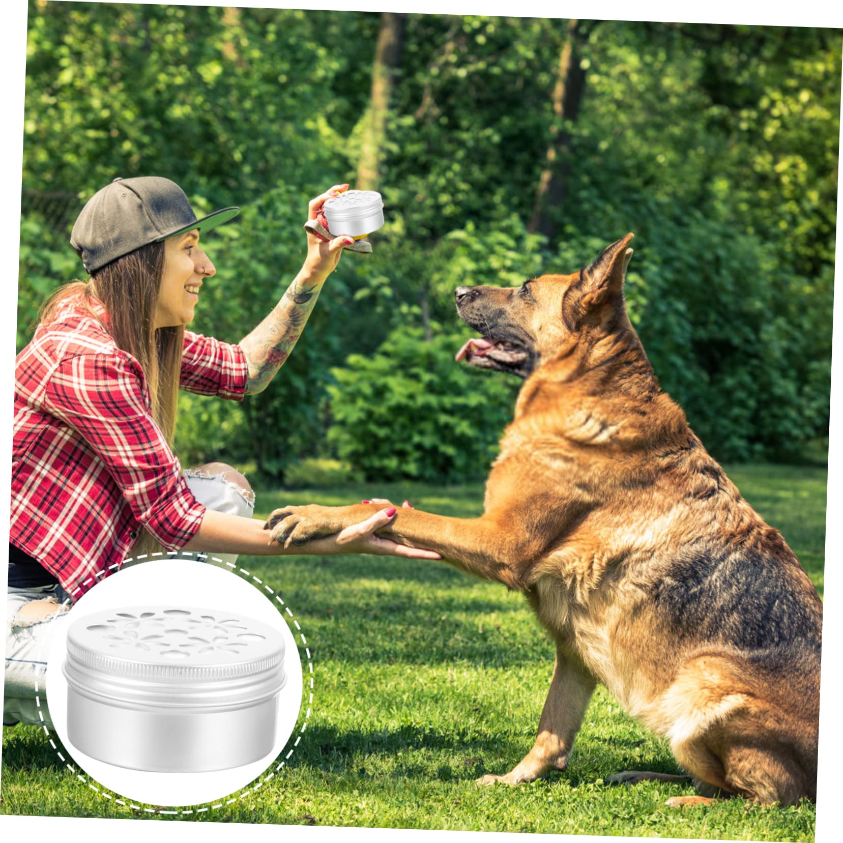 Caja de Entrenamiento Olfativo para Perros de Aluminio Resistente a Mordeduras, Capacidad 80ml, Paquete de 10 Unidades para Adiestramiento de Perros en Casa