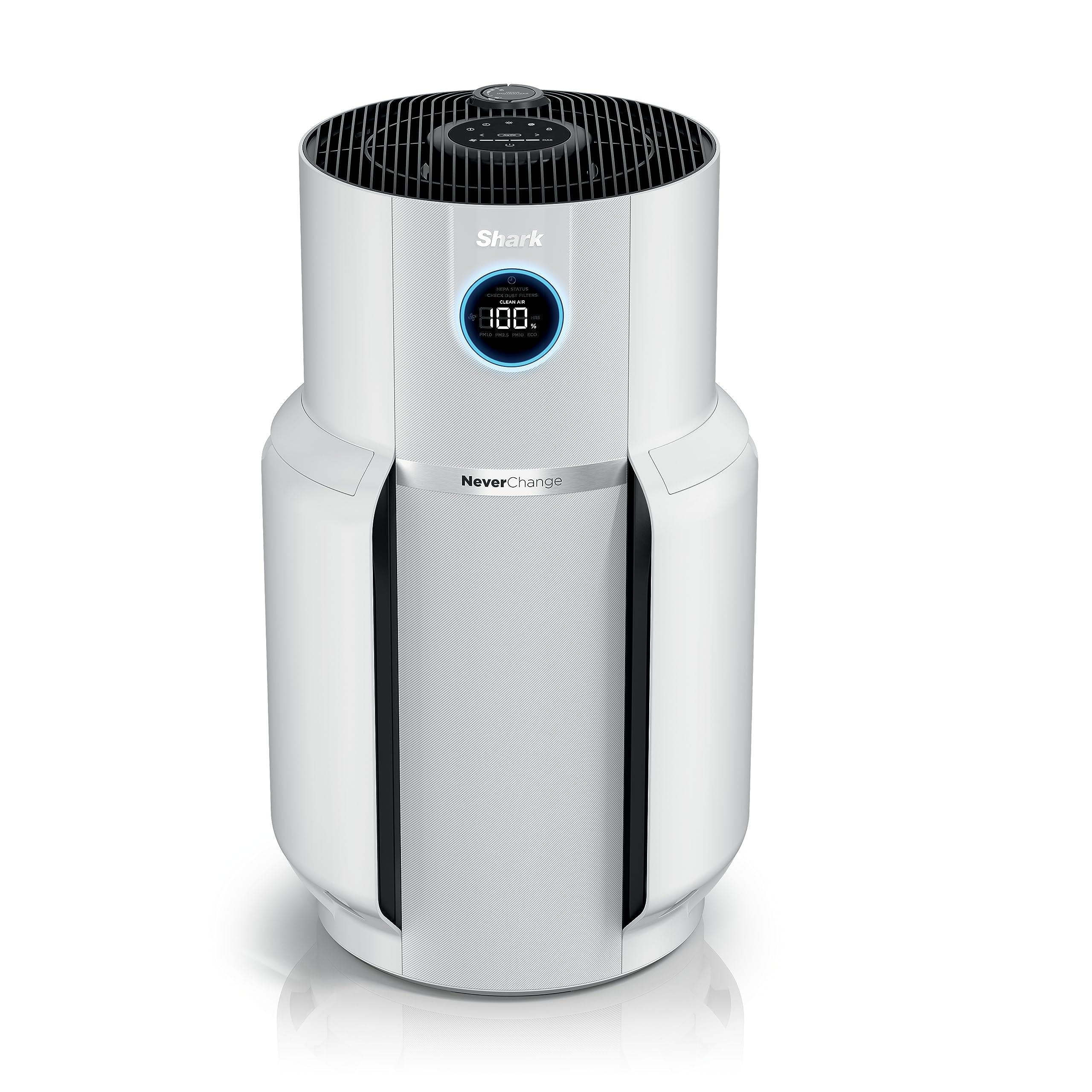 Shark Air Purifier with NeverChange Air Filter Technology, 5 Year HEPA Filter, Covers 1400 Sq. ft, Odor Neutralizer and Clean Sense Technology, Removes 99.98% of Dust & Allergens, HP302 (Renewed)