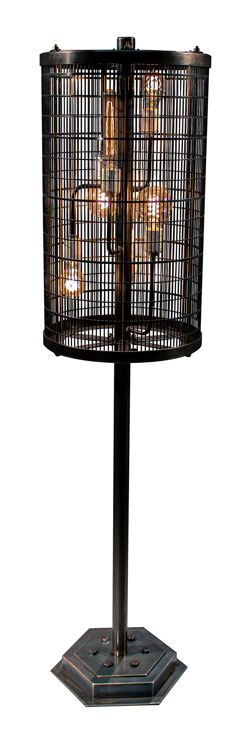 VINTAGE CAGE FLOOR LAMP - VERTICAL
