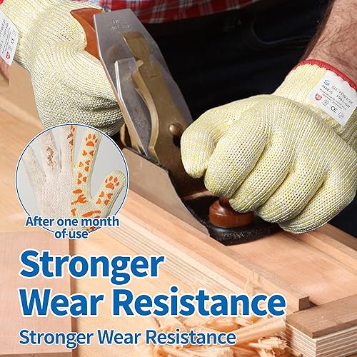 Miniatura 4 de Schwer SlicePro ANSI A9 - Guantes de grado alimenticio resistentes a los cortes, PR1501-GD, guantes de corte antideslizantes para cortar carne de