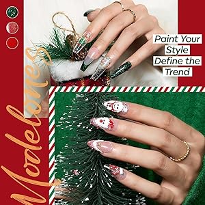 modelones Christmas Gel Nail Polish Set 2 Pcs 15 ML Red Green Classic Winter Colors Soak off U V Led Lamp Needed Manicure Salon DIY Home Gifts for Women Girls